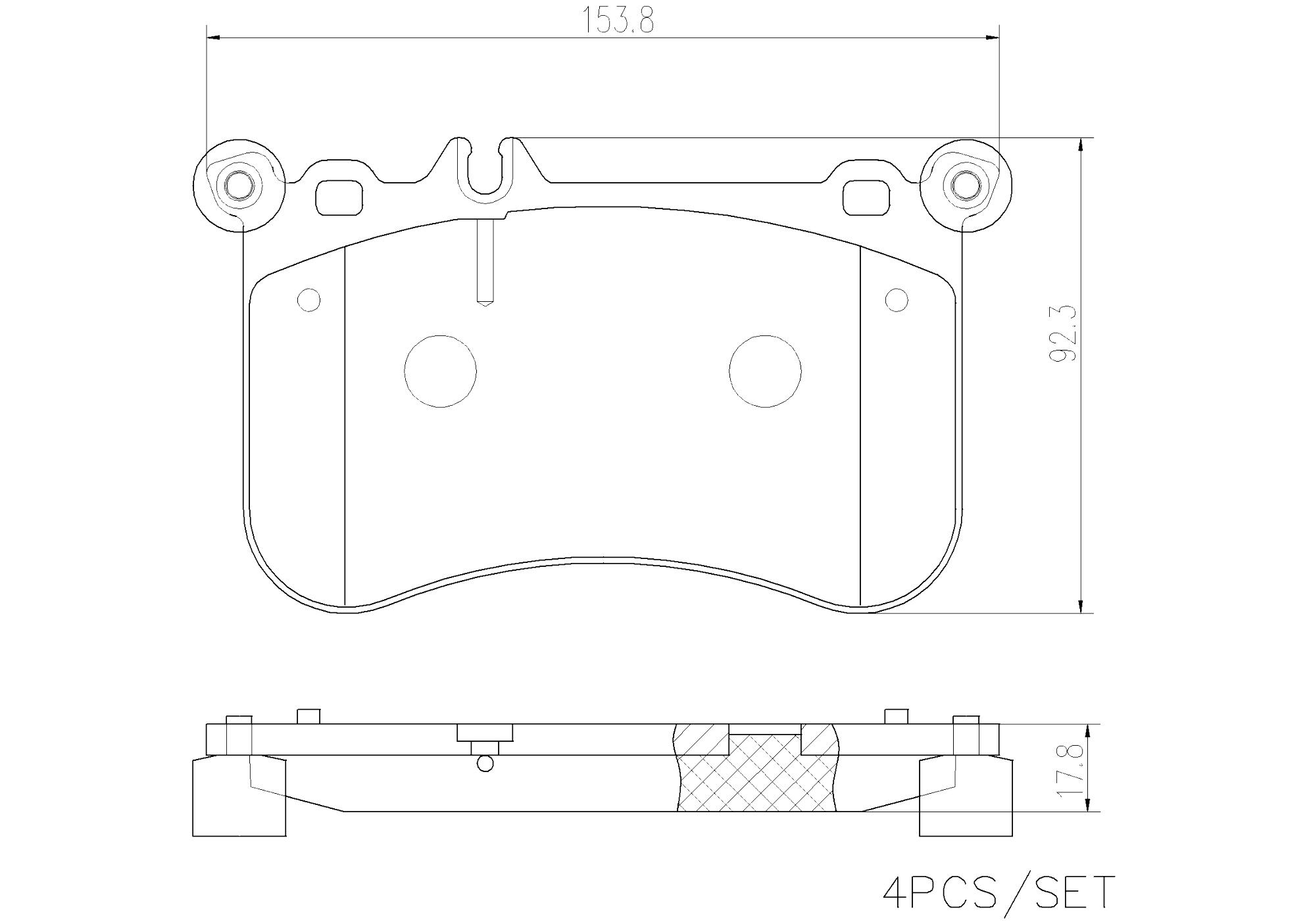 Mercedes Disc Brakes Kit -  Pads Front (Ceramic) 0074209920 - Brembo P50098N